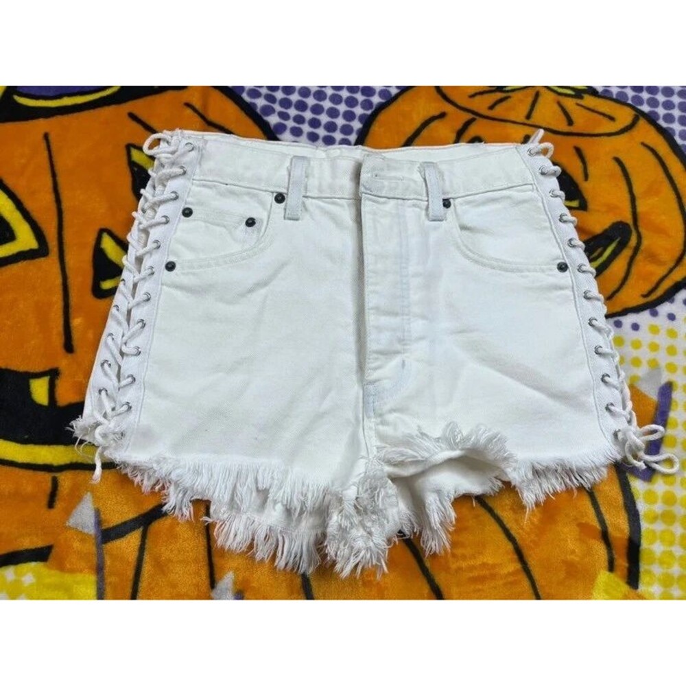 Carmar Lace-Up Denim Shorts size 26